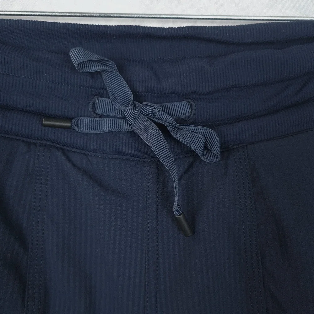 Lululemon Pants Womens 10 Blue Dance Studio Lined Track Drawstring Ruched Leg